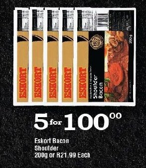 Oxford Freshmarket Eskort Bacon Shoulder 200g offer