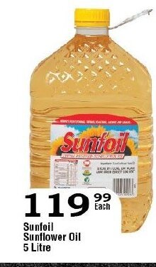 Oxford Freshmarket Sunfoil Sunflower Oil 5 Litre offer