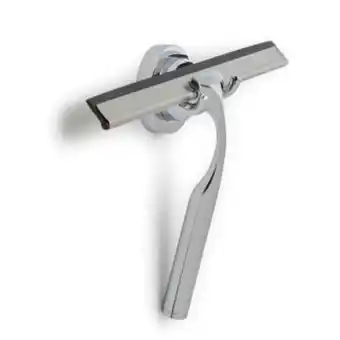 Shower wiper with holder, chrome plated