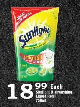 Oxford Freshmarket Sunlight Dishwashing Liquid Refill 750ml offer