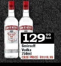 Oxford Freshmarket Smirnoff Vodka 750ml offer