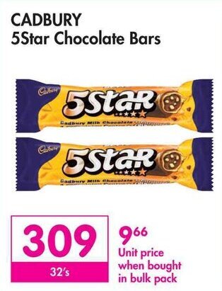 Makro CADBURY 5Star Chocolate Bars offer