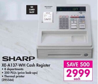 SHARP XE-A137-WH Cash Register
