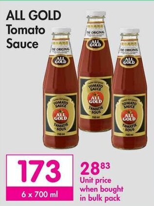 Makro ALL GOLD Tomato Sauce offer