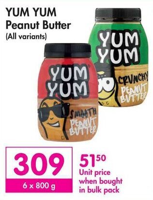 Makro YUM YUM Peanut Butter (All variants) offer