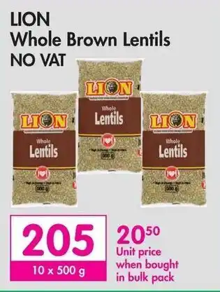 Makro LION Whole Brown Lentils NO VAT offer