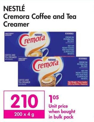 NESTLÉ Cremora Coffee and Tea Creamer offer at Makro