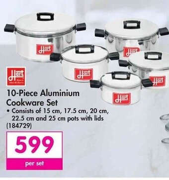 Makro Hart 10-Piece Aluminium Cookware Set offer
