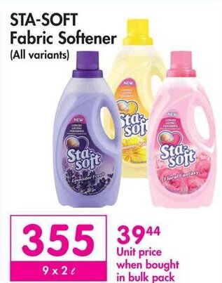 Makro STA-SOFT Fabric Softener (All variants) offer