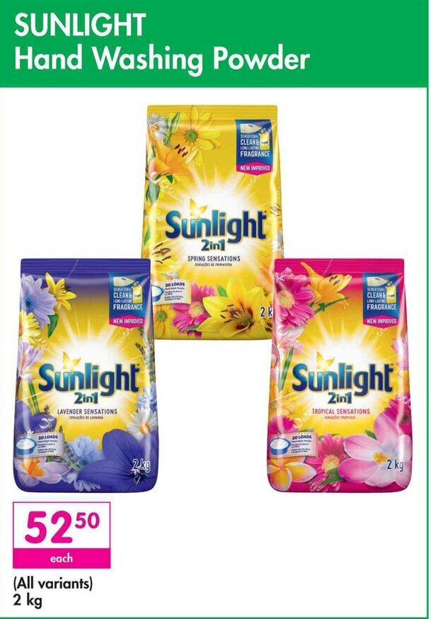 SUNLIGHT Hand Washing Powder offer at Makro