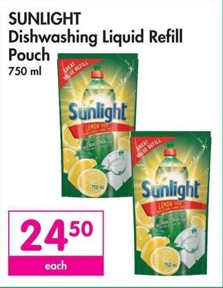 SUNLIGHT Dishwashing Liquid Refill Pouch 750ml