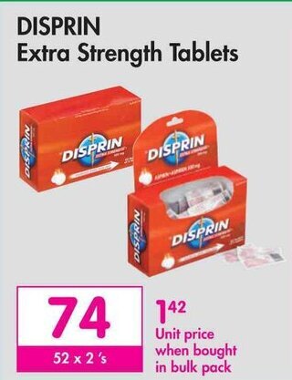 Makro DISPRIN Extra Strength Tablets offer