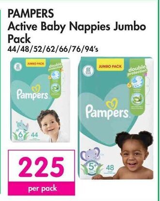 Makro Pampers Active Baby Nappies Jumbo Pack offer