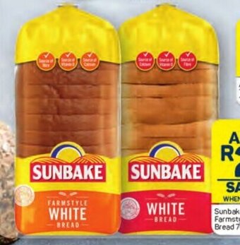 Pick n Pay Sunbake White or Farmstyle White Sliced Bread 700g offer
