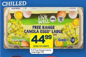 Pick n Pay PnP Free Range Canola Large Eggs 18s offer