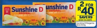 Pick n Pay Sunshine D Margarine Brick 500g offer