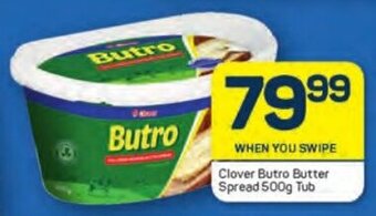 Pick n Pay Clover Butro Butter Spread 500g Tub offer
