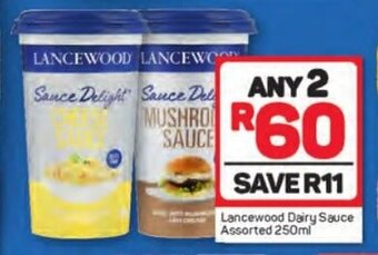 Pick n Pay Lancewood Dairy Sauce Assorted 250ml offer