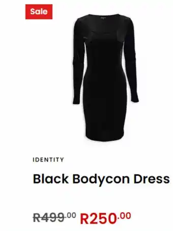 Identity Black bodycon dress offer