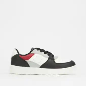Zando Soviet y retro kids low cut casual lace up black/red offer