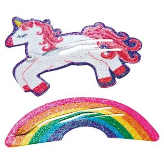Unicorn hair clips