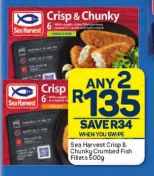 Pick n Pay Sea Harvest Crisp & Chunky Crumbed Fish Fillets 500g offer