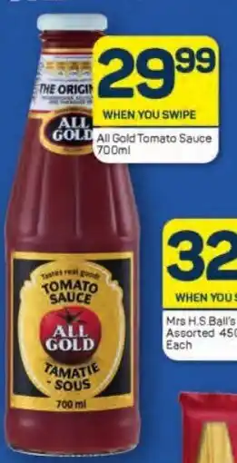 Pick n Pay ALL GOLD All Gold Tomato Sauce 700ml offer