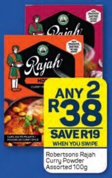 Robertsons Rajah Curry Powder Assorted 100g