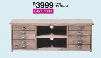 House & Home Log tv stand offer