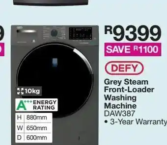 House & Home Defy 10kg grey steam front loader daw387 offer
