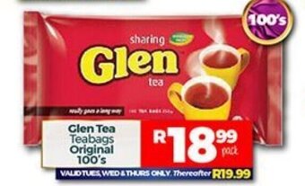 Take 'n Pay Glen Tea Teabags Original 100's offer