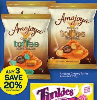Pick n Pay Amajoya Creamy Toffee Assorted 100g offer