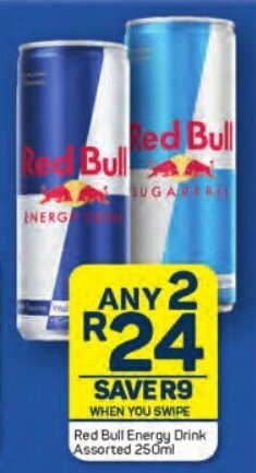 Pick n Pay Red Bull Energy Drink Assorted 250ml offer