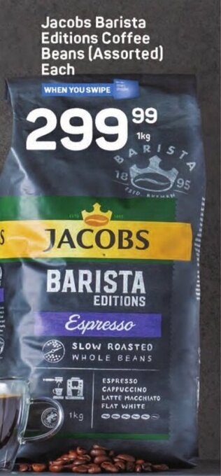 Pick n Pay Jacobs Barista Editions Coffee Beans (Assorted) Each offer