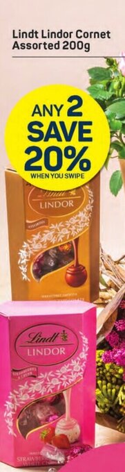 Pick n Pay Lindt Lindor Cornet Assorted 200g offer