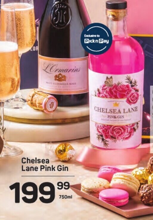Chelsea Lane Pink Gin offer at Pick n Pay