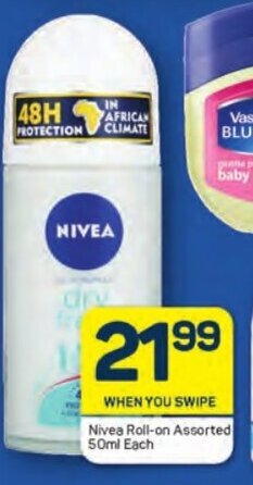 Pick n Pay Nivea Roll-on Assorted 50ml Each offer