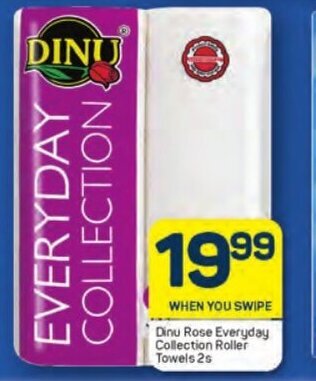 Pick n Pay Dinu Rose Everyday Collection Roller Towels 2s offer