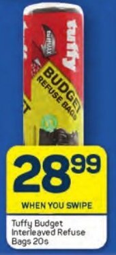 Pick n Pay Tuffy Budget Interleaved Refuse Bags 20s offer