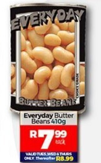 Take 'n Pay Everyday Butter Beans 410g offer