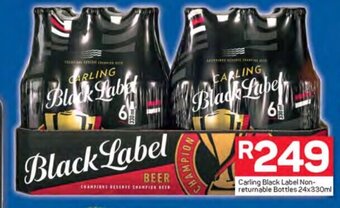Pick n Pay Carling Black Label Non-returnable Bottles 24x330ml offer
