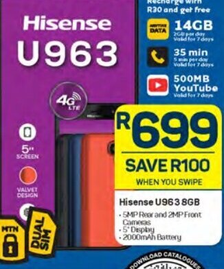 Pick n Pay Hisense U963 8GB offer