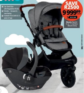 Checkers Noola Sprint 3-in-1 Combo Black/Grey offer