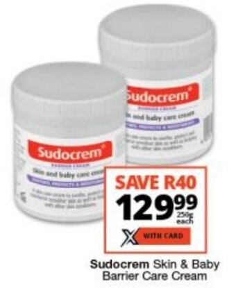 Checkers Sudocrem Skin & Baby Barrier Care Cream offer