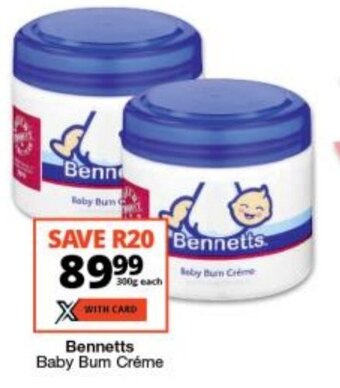Checkers Bennetts Baby Bum Créme offer