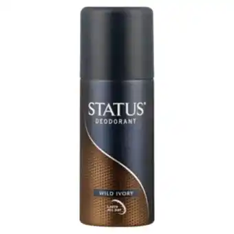 Shoprite Status wild ivory body spray deodorant 130ml offer