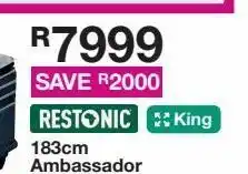 House & Home Restonic ambassador 183cm pillow top base set offer