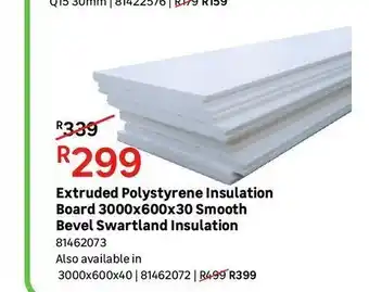 Leroy Merlin Extruded polyestyrene insulation board 3000x600x30 smooth bevel swartland insulation offer