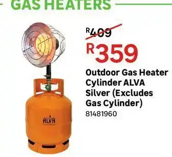 Leroy Merlin Outdoor gas heater cylinder alva silver (excludes gas cylinder) offer