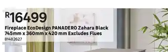 Leroy Merlin Fireplace ecodesign panadero zahara black 745mm x 360mm x 420mm excludes flues offer